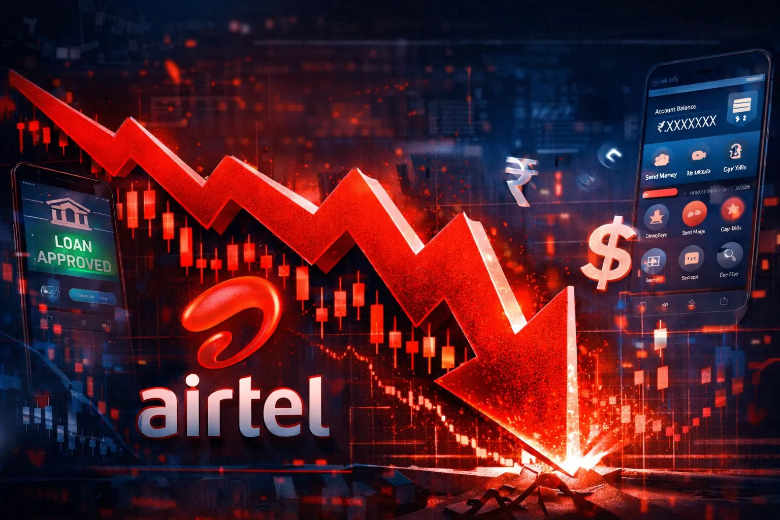 Bharti Airtel के शेयरों में 4% की बड़ी गिरावट: आखिर क्यों निवेशकों ने आज एयरटेल से बनाई दूरी?