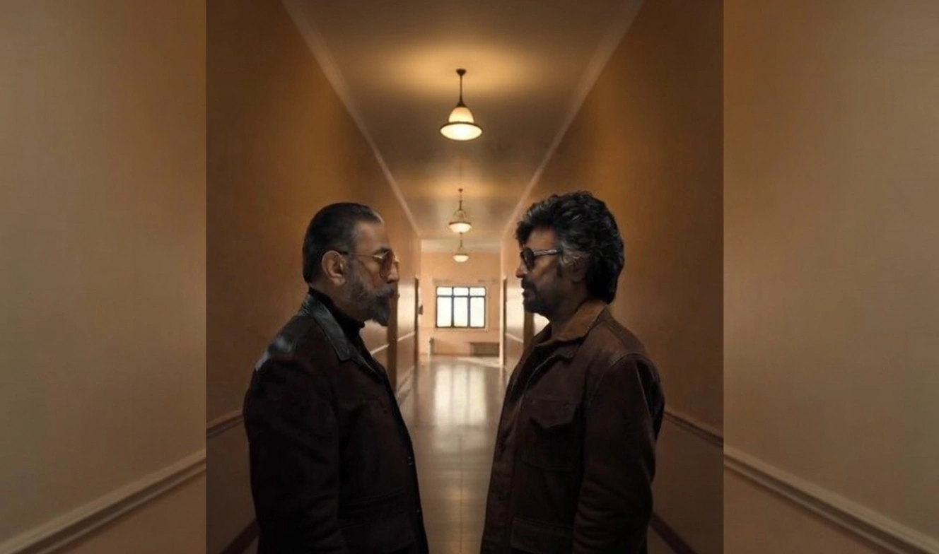 KH x RK Reunion-नेल्सन की फिल्म के प्रोमो में रजनीकांत और कमल हासन का स्टाइलिश आमना-सामना और स्वैग वाला लुक।